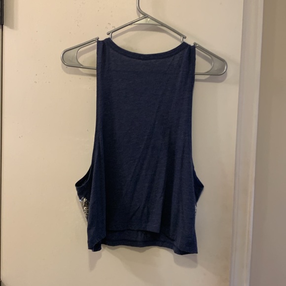 VS Pink cropped sequin muscle tank - Picture 4 of 4